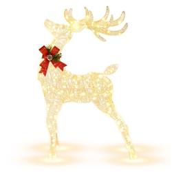 EU10018US Lighted Standing Reindeer with Stakes for Christmas Decoration