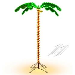 EU10033US 5 ft LED Prelit Palm Tree Decor with Light Rope