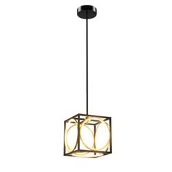 EU10037US-BK Modern LED Pendant Light with 42 in. Adjustable Suspender, Black