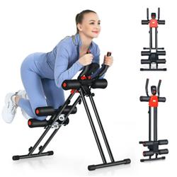 FH10027 Foldable Adjustable Core Abdominal Trainer with 3 Adjustable Resistance & LCD Display