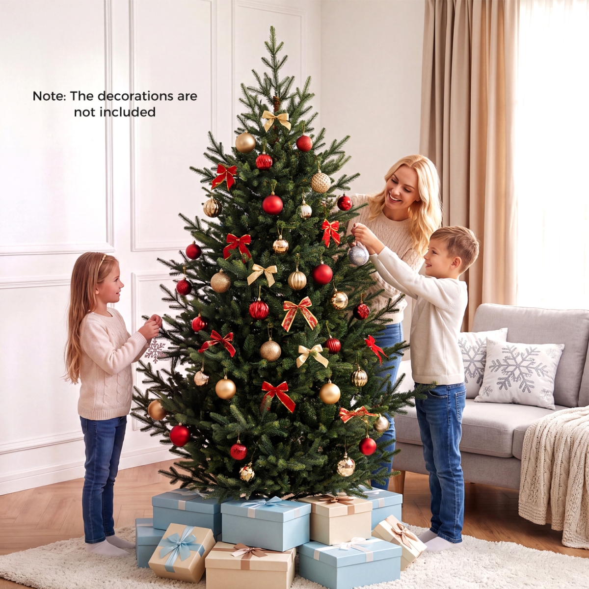 CM25642US-L 7 ft. Pre-Lit Artificial Christmas Tree with 340 Warm White LED Lights