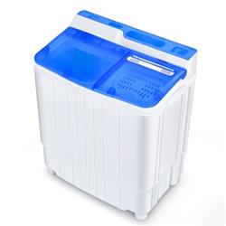 Picture of Total Tactic FP10019US-BL 13 lbs Portable Compact Mini Twin Tub Washing Machine with Drain Pump Spinner&#44; Blue