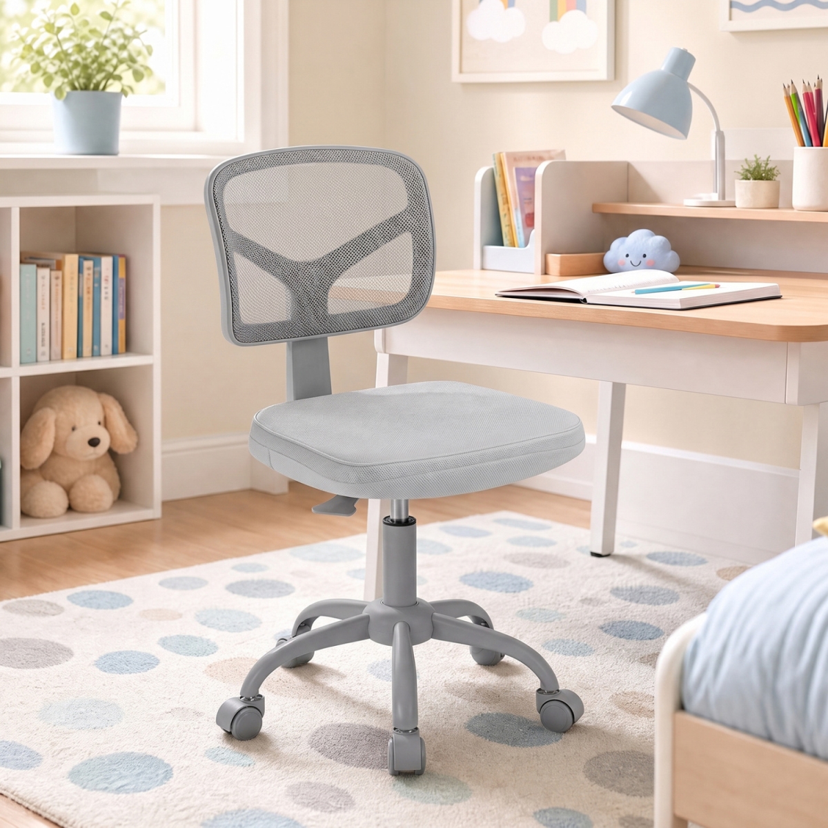 CB10961HS Kids Desk Chair with Adjustable Height - Gray