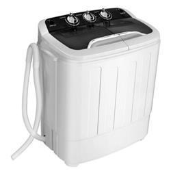 FP10061US-BK 8 lbs Compact Mini Twin Size Tub Washing Spiner Machine for Home & Apartment, Black