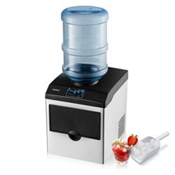 Picture of Total Tactic FP10074US 2-in-1 Stainless Steel Countertop Ice Maker with Water Dispenser