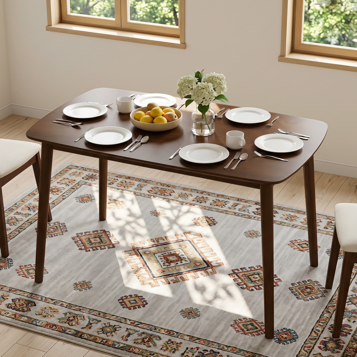 KC59690GR-12 Rectangular Kitchen Table for Living Room Breakfast Nook - Coffee
