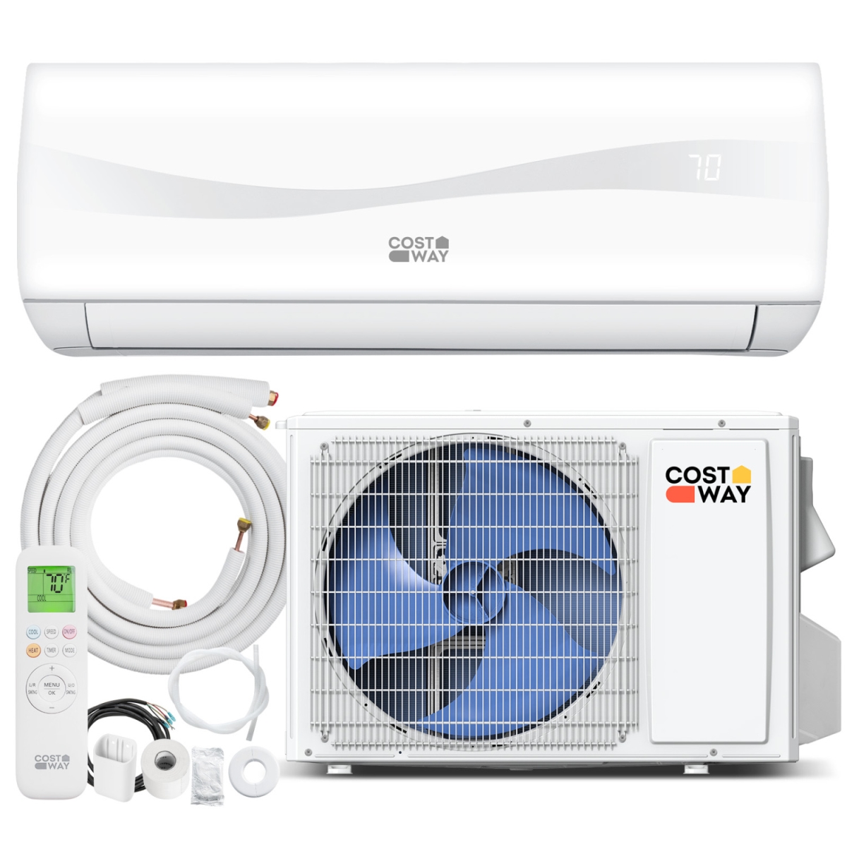 FP11090US-WH- Blast Series 12000 BTU 20 SEER2 115V Mini Split Air Conditioner with Heat Pump