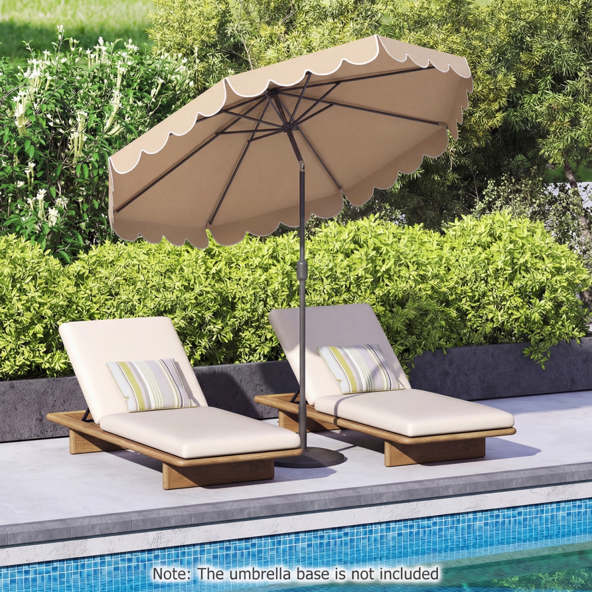 NP13393CF 10 ft. Patio Umbrella with Push Button Tilt & Crank - Brown