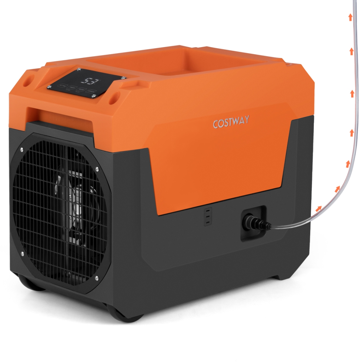 FP10951US-OR 140 Pint Commercial Dehumidifier with Pump & Drain Hose - Orange