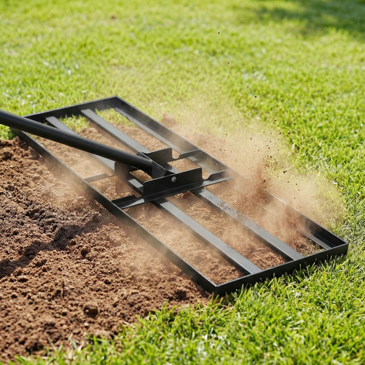 GT4785TD-DK 30 x 10 in. Heavy Duty Lawn Level Tool with 69 in. Handle - Black