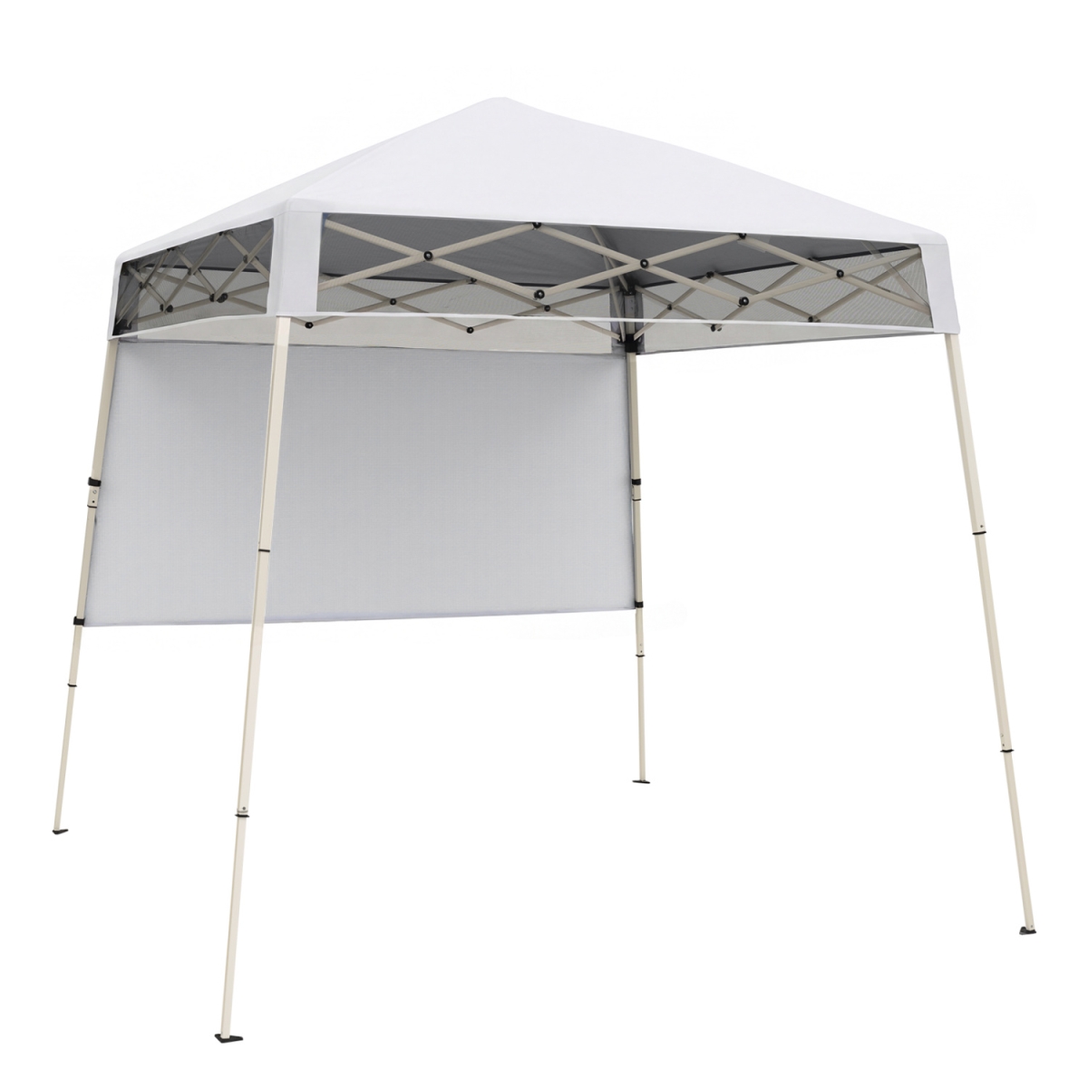 NP13534WH 7 x 7 ft. Pop-Up Canopy Tent with 1 Push Center Lock for Sports Picnic Camping - White