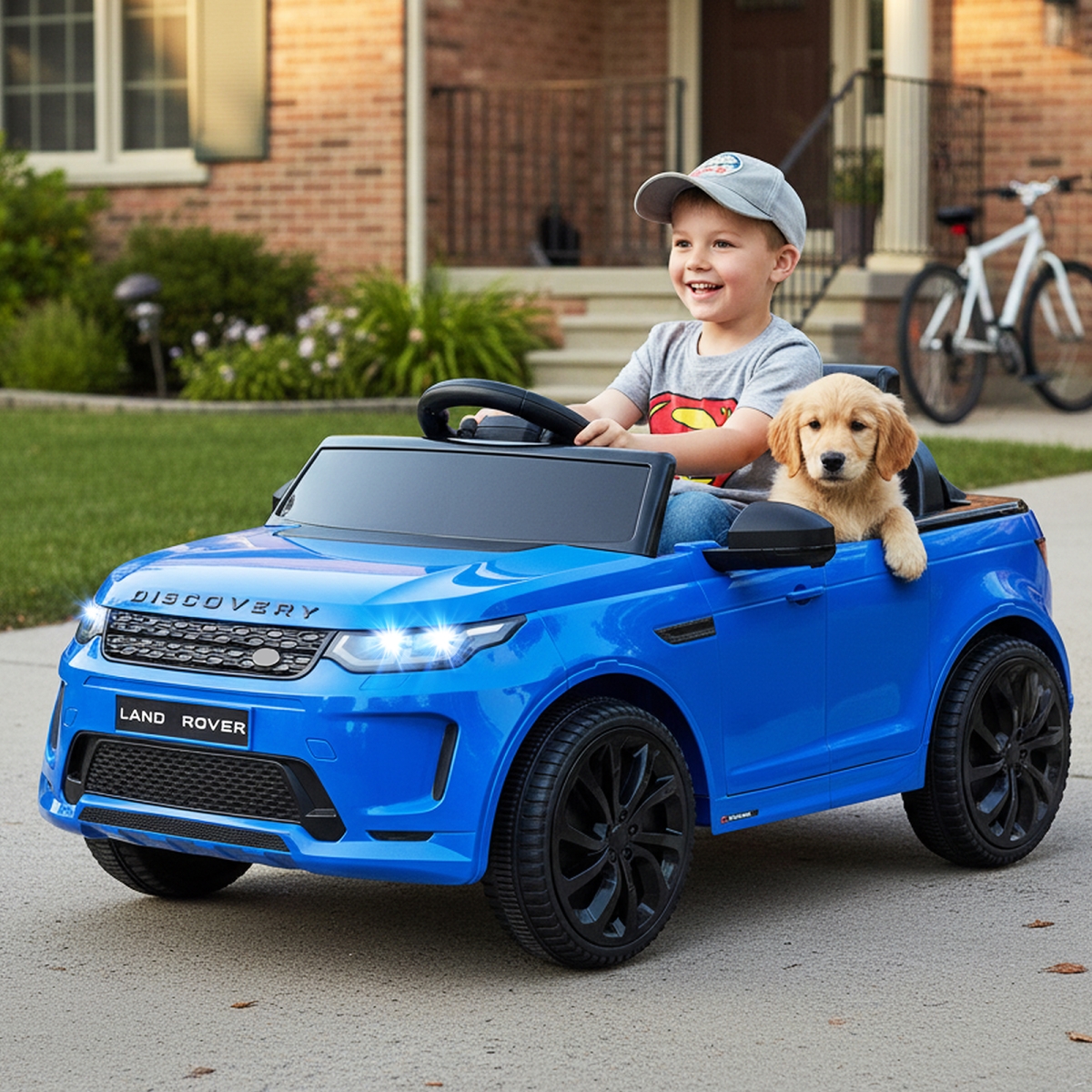 TQ10494US-NY Licensed Land Rover Kids Ride on Car 12V Battery Powered Kids Electric Car - Navy