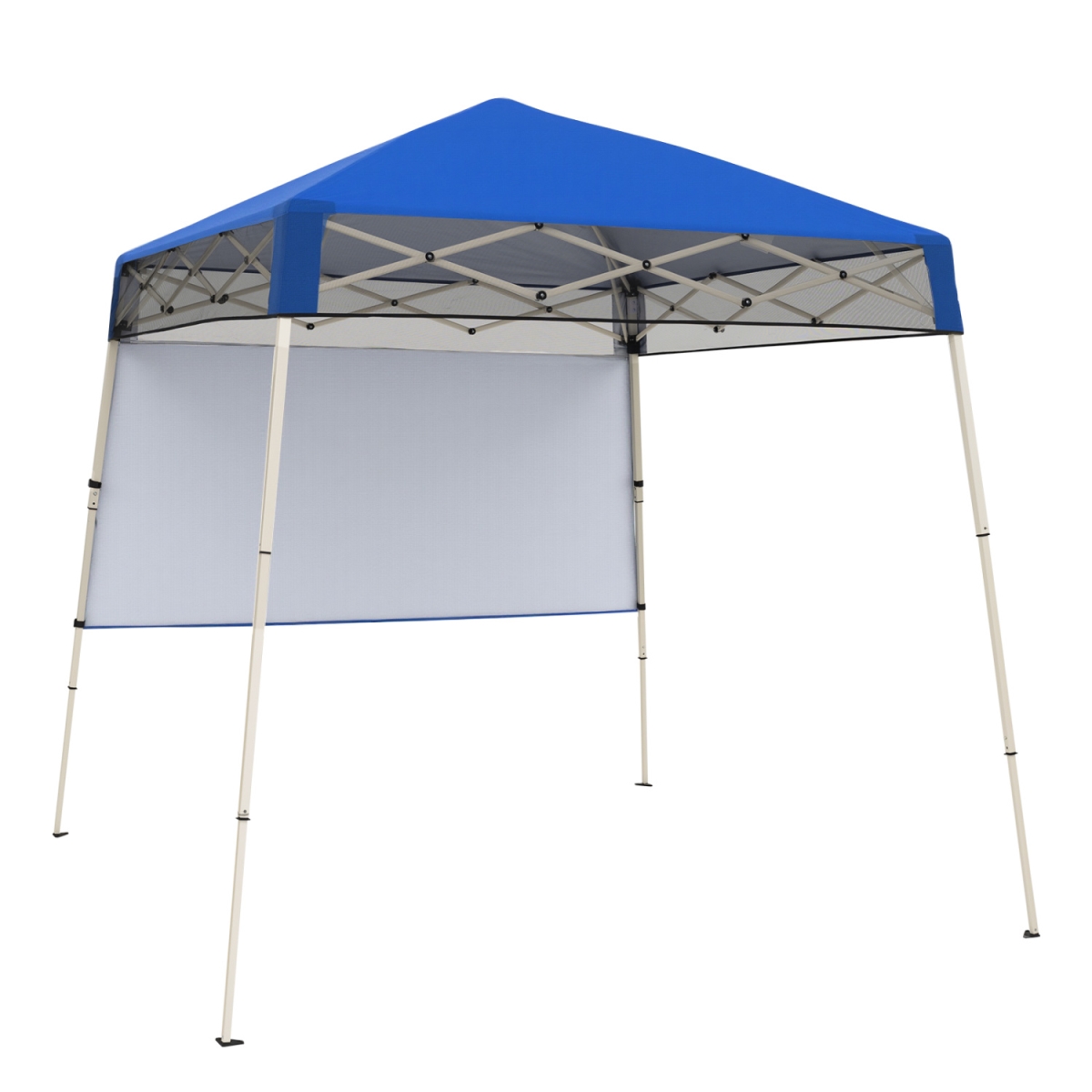NP13534BL 7 x 7 ft. Pop-Up Canopy Tent with 1 Push Center Lock for Sports Picnic Camping - Blue
