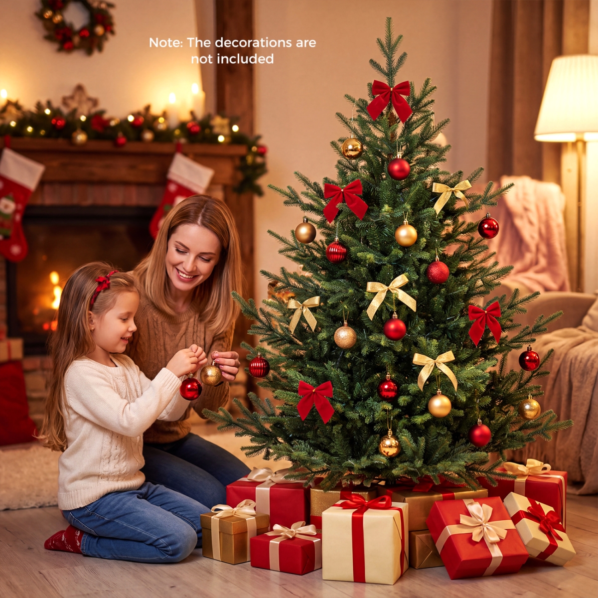 CM25642US-S 5 ft. Pre-Lit Artificial Christmas Tree with 180 Warm White LED Lights