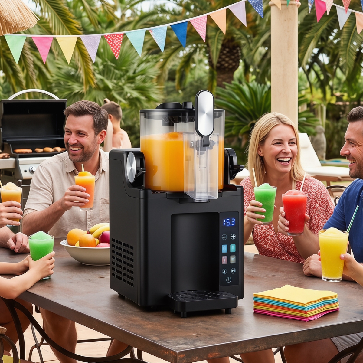 ES10739US-BK 68 oz Frozen Drink Maker & Slushy Machine for Home - Black