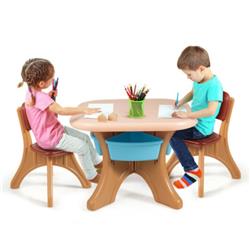 Picture of Total Tactic HW56085CF Children Kids Activity Table & Chair Set Play Furniture with Storage&#44; Coffee