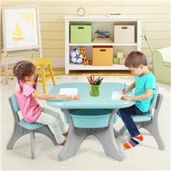 Picture of Total Tactic HW56085GN Children Kids Activity Table & Chair Set Play Furniture with Storage&#44; Blue