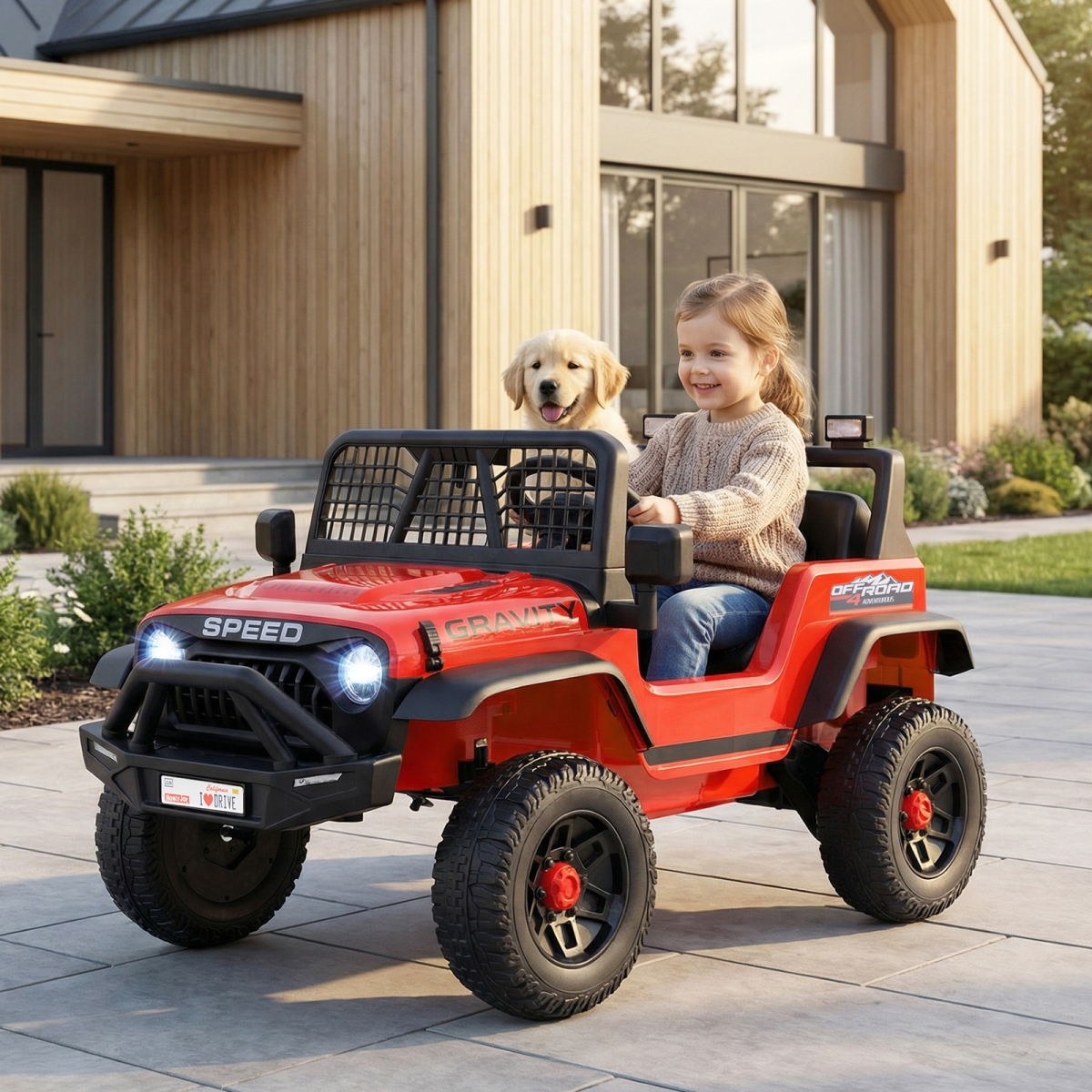TQ10455US-RE 24V Ride on Car for Kids with Parent Remote Control & Music - Red