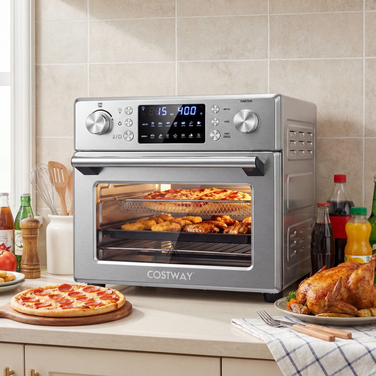 ES10527US-SL Stainless Steel Countertop Convection Oven with Bake - Silver