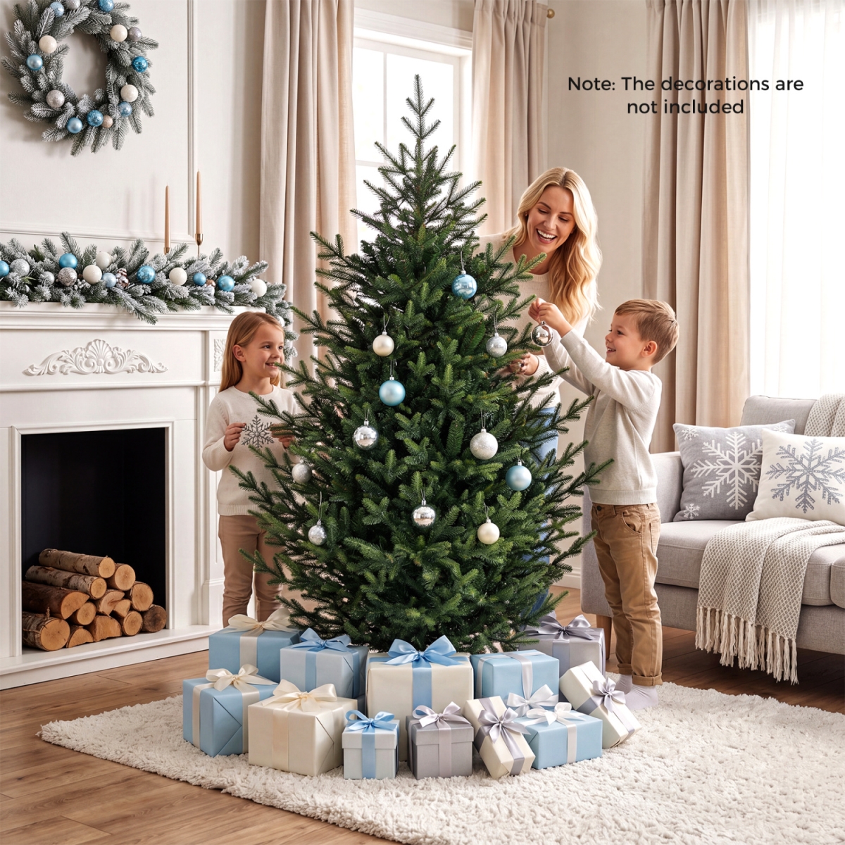 CM25642US-M 6 ft. Pre-Lit Artificial Christmas Tree with 240 Warm White LED Lights