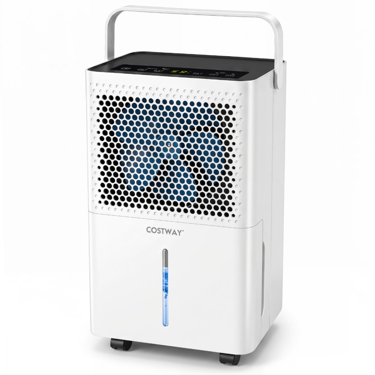ES10760US-WH 2000 Sq. ft. 32 Pint Compressor Dehumidifier with Drain Hose, Smart Humidity Control for Bedroom - White