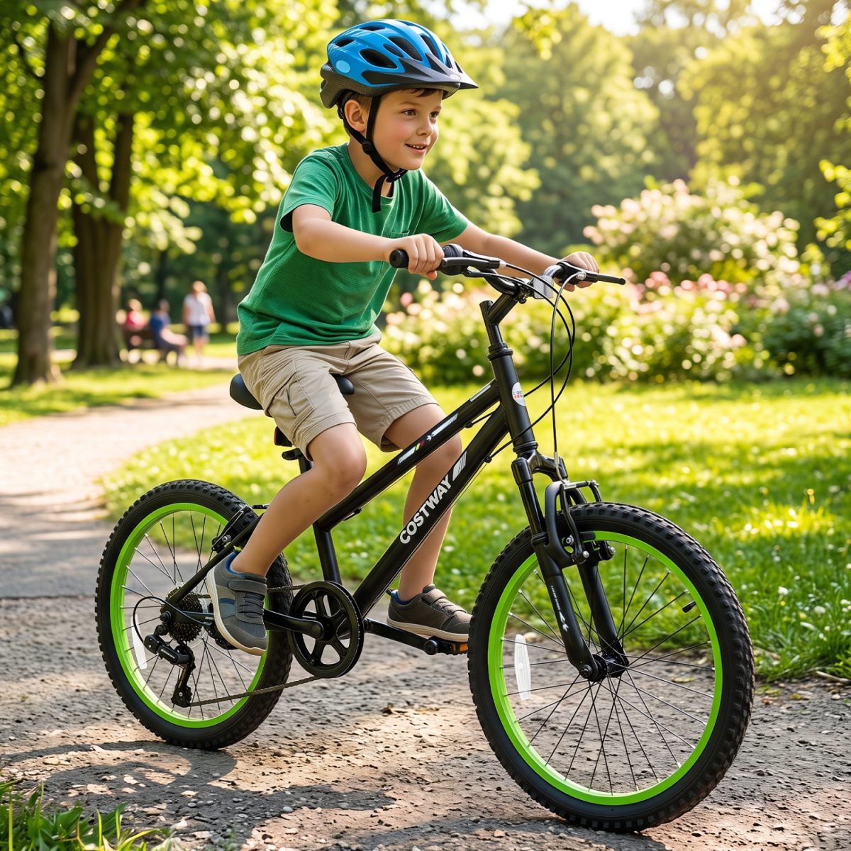 SP38891DK-20 20 in. Kids Mountain Bike with Adjustable Seat - Black