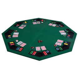 Picture of Total Tactic TY318693 48 in. 8 Players Octagon Fourfold Poker Table Top, Green