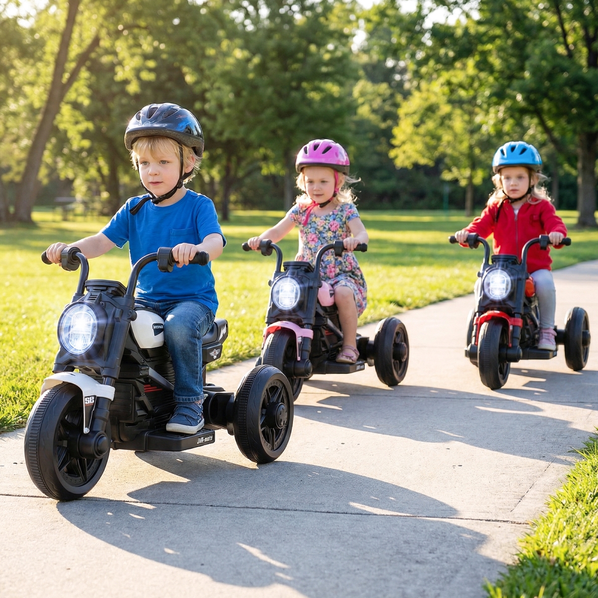 TQ10518US-WH 6V Kids Electric Motorcycle with LED Headlight & Music for Toddlers Aged 3-5 - White
