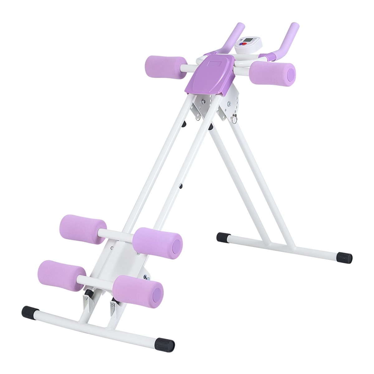 SP38233WH Workout Equipment Foldable Abdominal Trainer Adjustable Machine - White