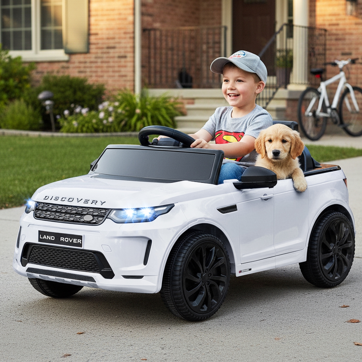 TQ10494US-WH Licensed Land Rover Kids Ride on Car 12V Battery Powered Kids Electric Car - White