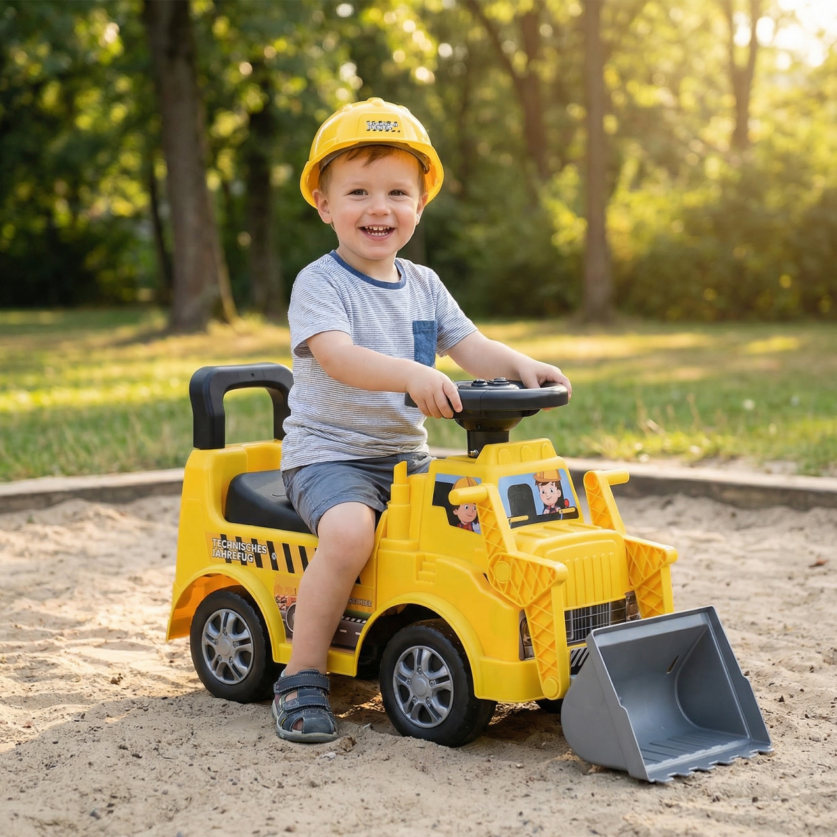 TS10339 Kids Digger Ride on Truck with Shovel & Under-Seat Compartment