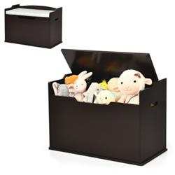 Picture of Total Tactic HW66699CF Kids Toy Wooden Flip-Top Storage Box Chest Bench with Cushion Hinge&#44; Brown