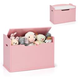 Picture of Total Tactic HW66699PI Kids Toy Wooden Flip-Top Storage Box Chest Bench with Cushion Hinge&#44; Pink