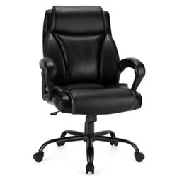 HW66728 400 lbs Big & Tall Adjustable High Back Leather Office Chair Task Chair -  Total Tactic