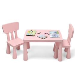 Picture of Total Tactic HW66810PI Toddler Multi Activity Play Dining Study Kids Table & Chair Set&#44; Pink - 3 Piece