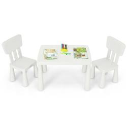 Picture of Total Tactic HW66810WH Toddler Multi Activity Play Dining Study Kids Table & Chair Set&#44; White - 3 Piece