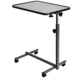 Picture of Total Tactic HW66937GR Gray Overbed Rolling Table Food Tray