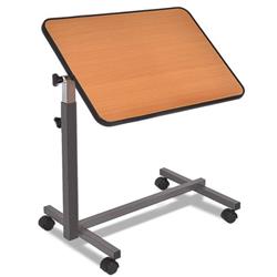 Picture of Total Tactic HW66937NA Overbed Rolling Food Tray Table, Navy