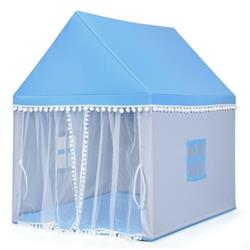 Picture of Total Tactic HW67015BL Kids Play Tent Large Playhouse Children Play Castle Fairy Tent Gift with Mat, Blue