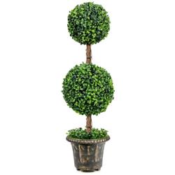 HW67071 36 in. Artificial Double Ball Tree Indoor & Outdoor UV Protection