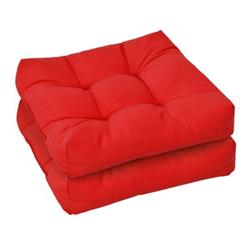 HW67234HS 21 x 21 in. Patio Chair Seat Cushion Pads for Indoor & Outdoor, Red