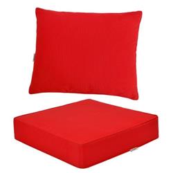 HW67235RE Deep Seat Chair Cushion Pads Set with Rope Belts for Indoor & Outdoor, Red