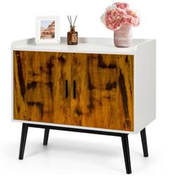 HW67263 Sideboard Buffet Storage Cabinet with 2 Door & Metal Legs