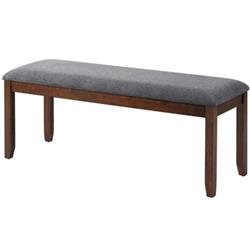 Picture of Total Tactic HW67602 Upholstered Entryway Bench Footstool with Wood Legs