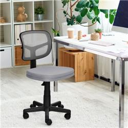 Picture of Total Tactic HW67630GR Armless Computer Chair with Height Adjustment & Breathable Mesh for Home Office&#44; Gray