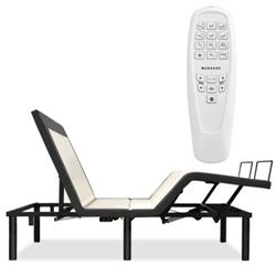 HW67765 Twin Size Extra Large Adjustable Bed Base Electric Bed Frame with Massage Modes