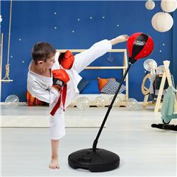 TY564096 Kids Adjustable Stand Punching Bag Toy Set with Boxing Glove, Black & Red -  Total Tactic