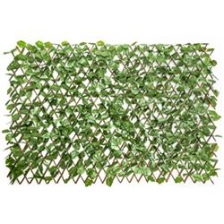 OP70780 Retractable Artificial Leaf Faux Ivory Privacy Fence Screen Expandable - 3 Piece