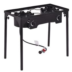 OP70806 150000 BTU Double Burner Outdoor Stove BBQ Grill