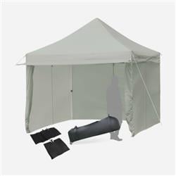 OP70818GR 10 x 10 ft. Pop Up Gazebo with 4 Height & Adjust Folding Awning, Gray